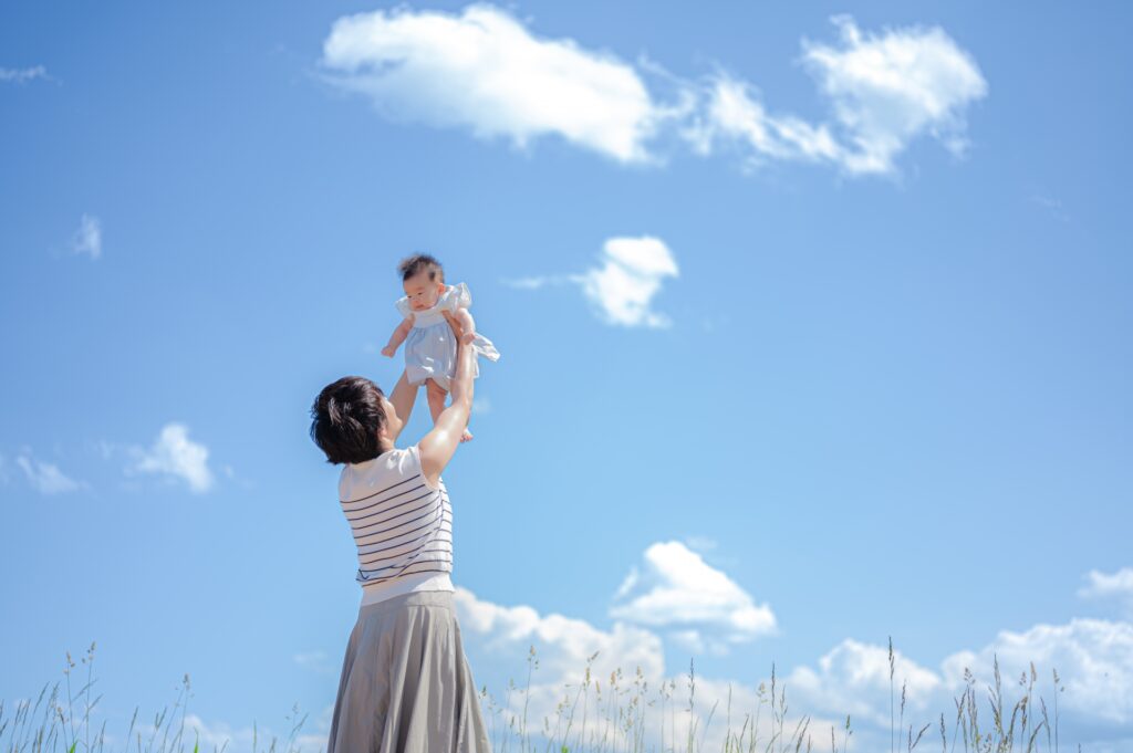 北海道の空と大地と親子(その２３)